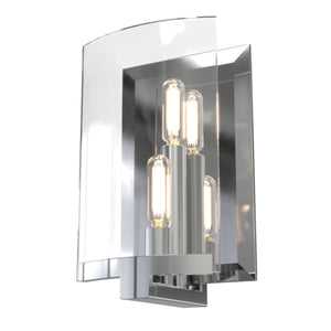 Pickford Sconce Chrome with Clear Glass