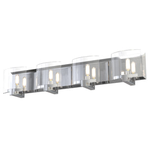 Pickford Vanity Light Chrome with Clear Glass
