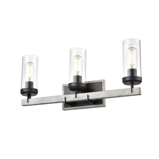 Okanagan Vanity Light in Graphite and Birchwood