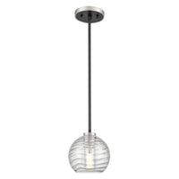 Tropea Mini Pendant in Satin Nickel and Graphite
