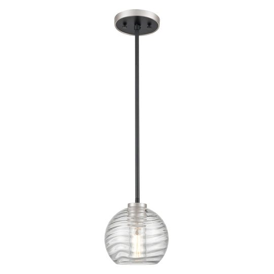 Tropea Mini Pendant in Satin Nickel and Graphite