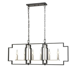 Provence Linear Suspension Satin Nickel and Graphite