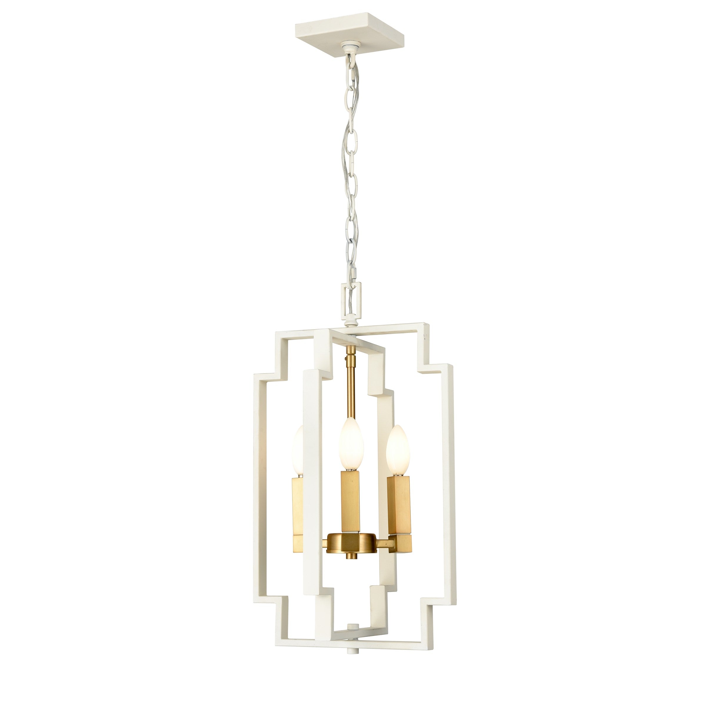 Provence Pendant Venetian Brass and Matte White