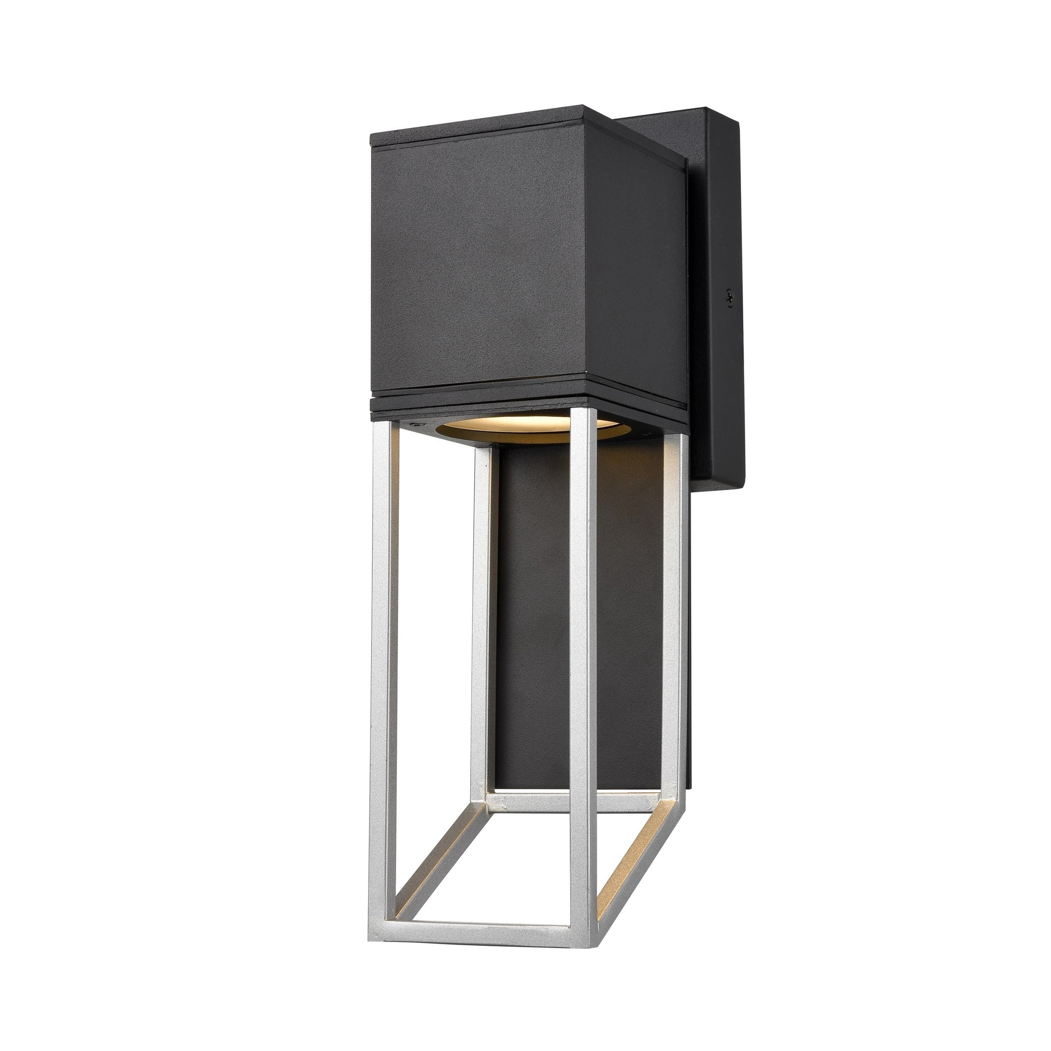 Ionic Outdoor Wall Light Black and Stainless Steel