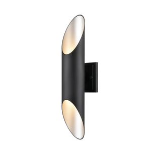 Brecon Outdoor Wall Light Stainless Steel and Black