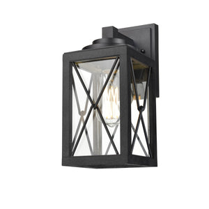County Fair Outdoor Wall Light Black with Clear Glass