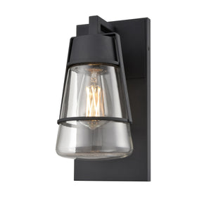 Lake of the Woods Outdoor Sconce Black with Clear Glass