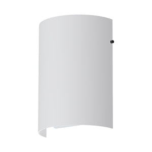 Gander Sconce Matte White and Multiple Finishes with Half Opal Glass