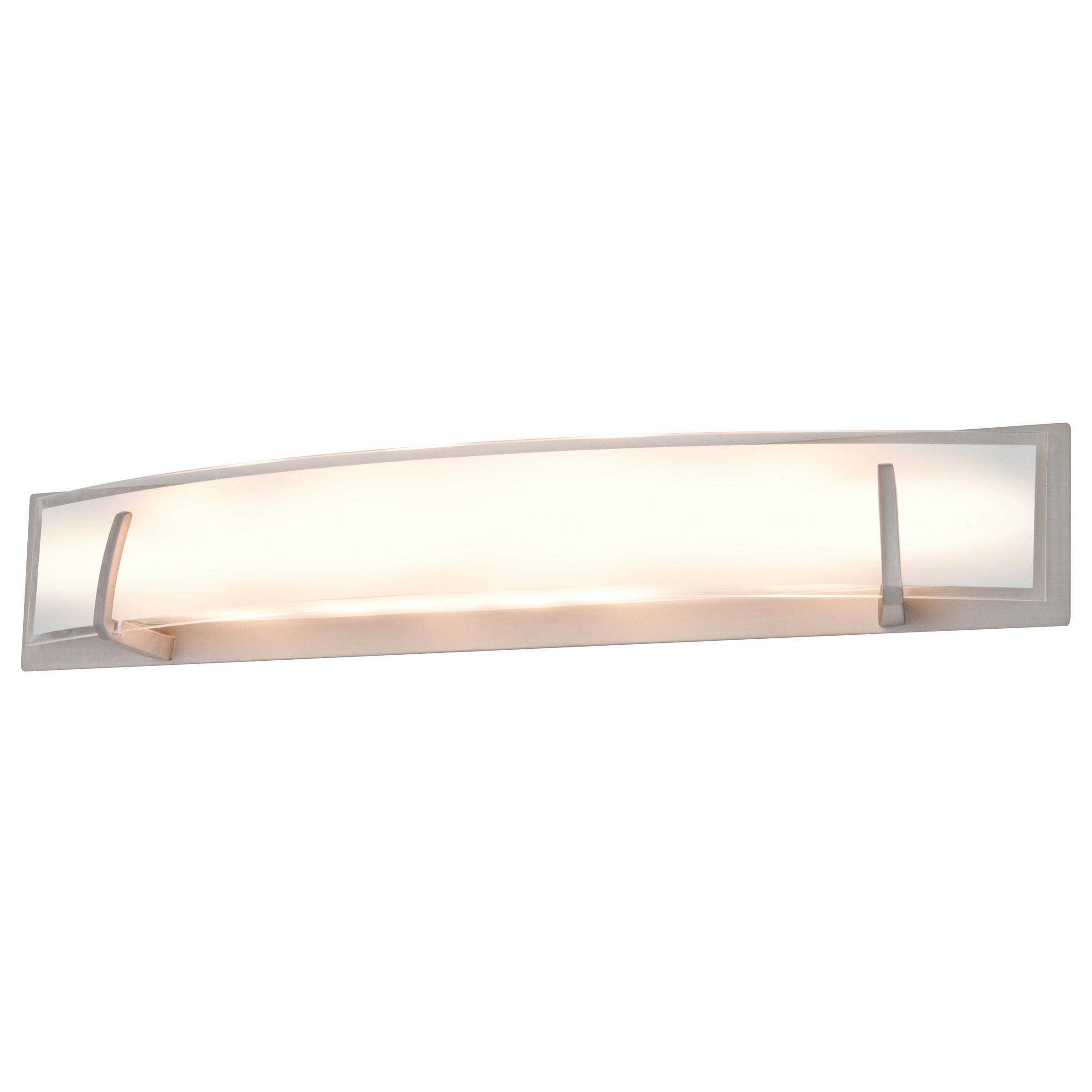 Hyperion Vanity Light Chrome with Half Opal Glass