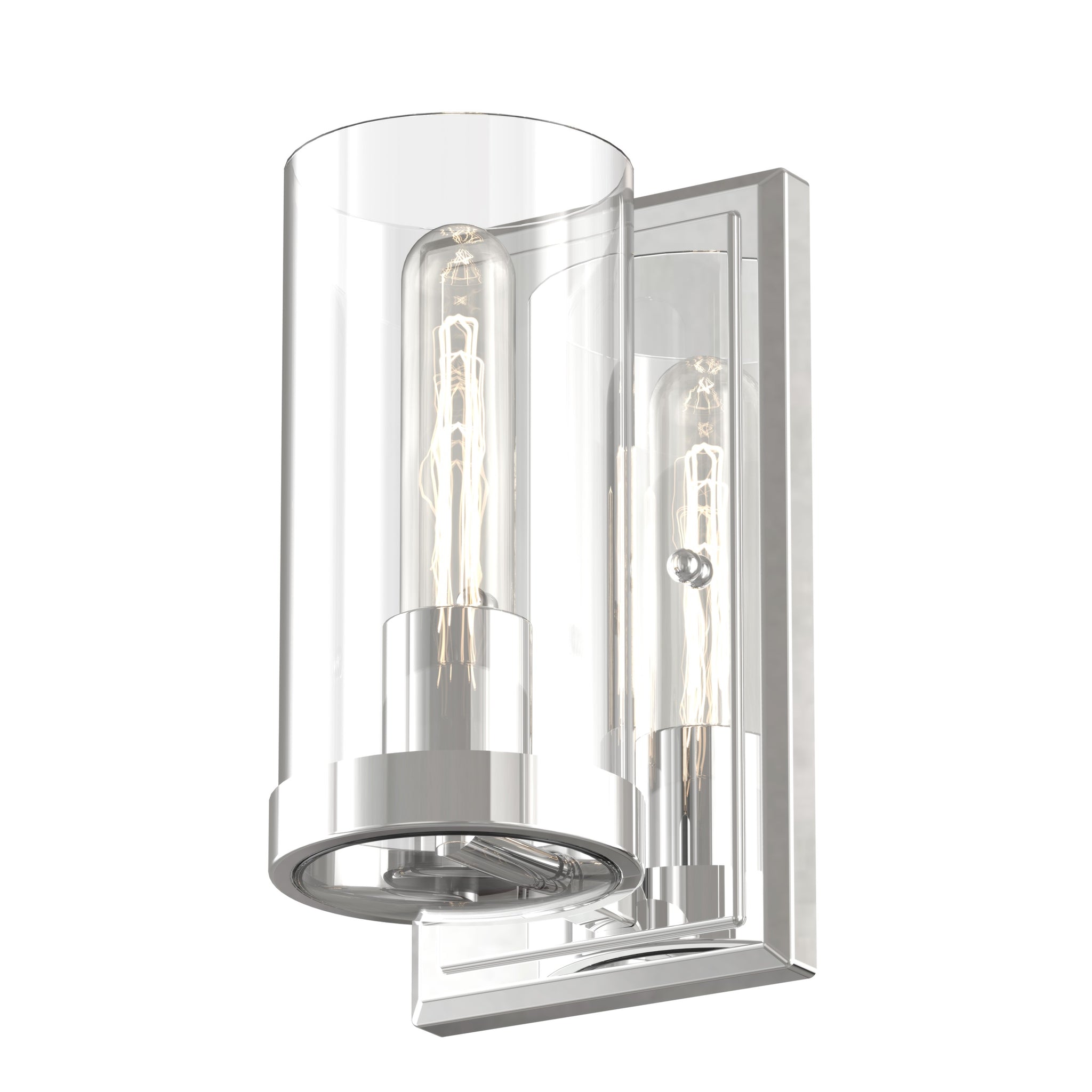 Erin Sconce Chrome with Clear Glass