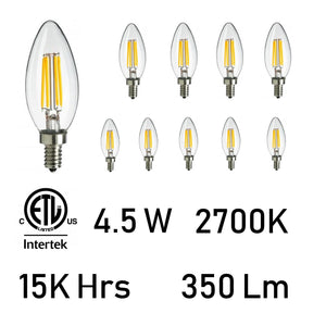 4.5 Watt E12 LED Bulb 2700K