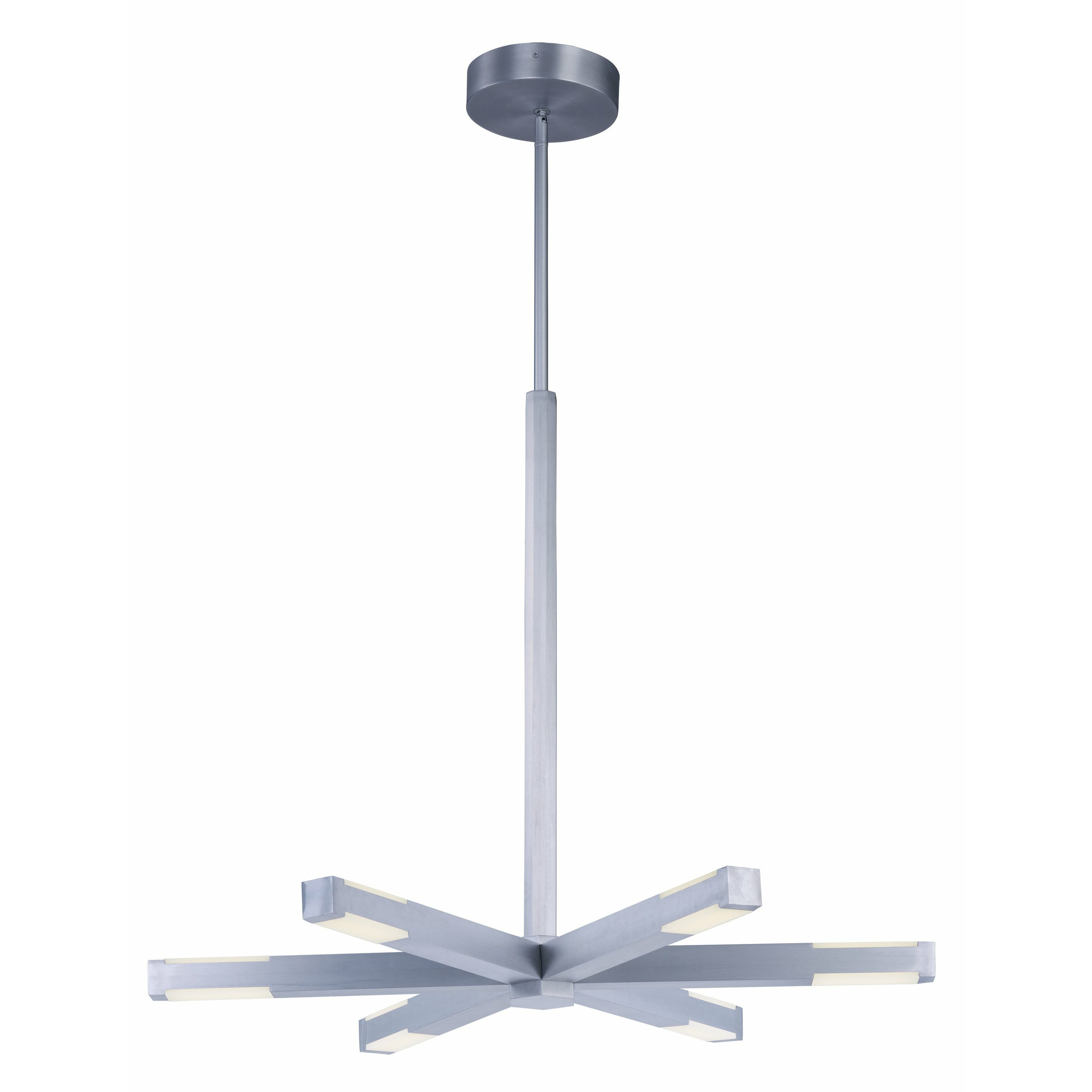 Spoke LED Pendant Brushed Aluminum