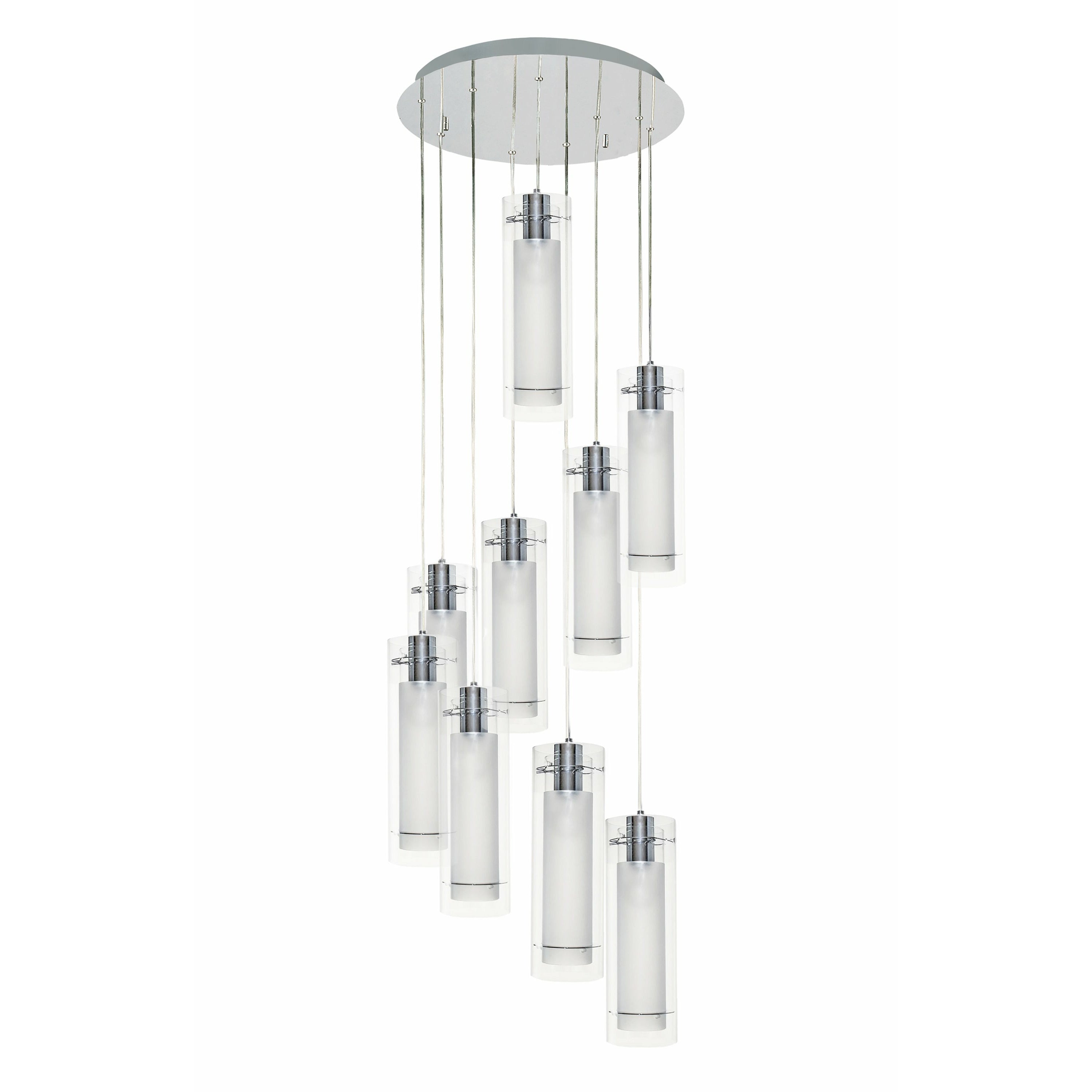 Frost Chandelier Polished Chrome