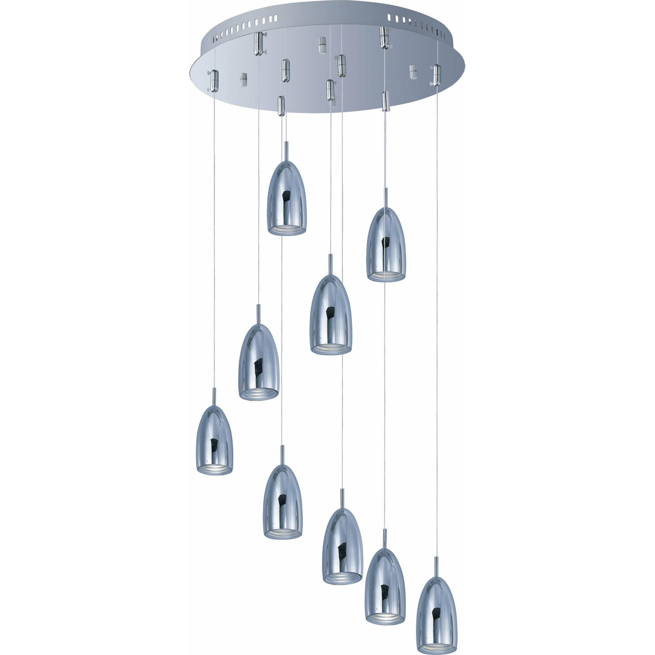 Bullet Chandelier Polished Chrome