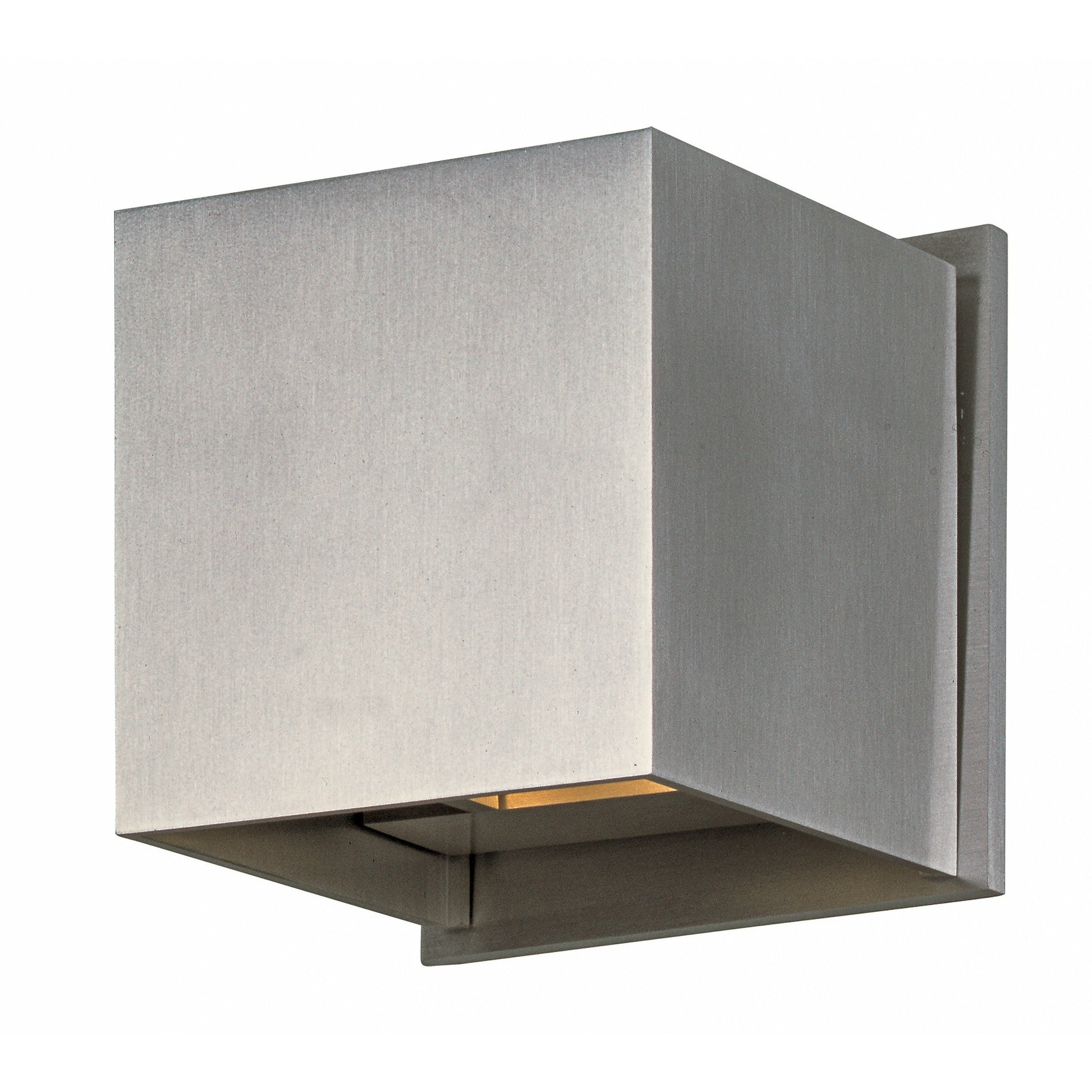 Alumilux Cube Outdoor Wall Light Satin Aluminum