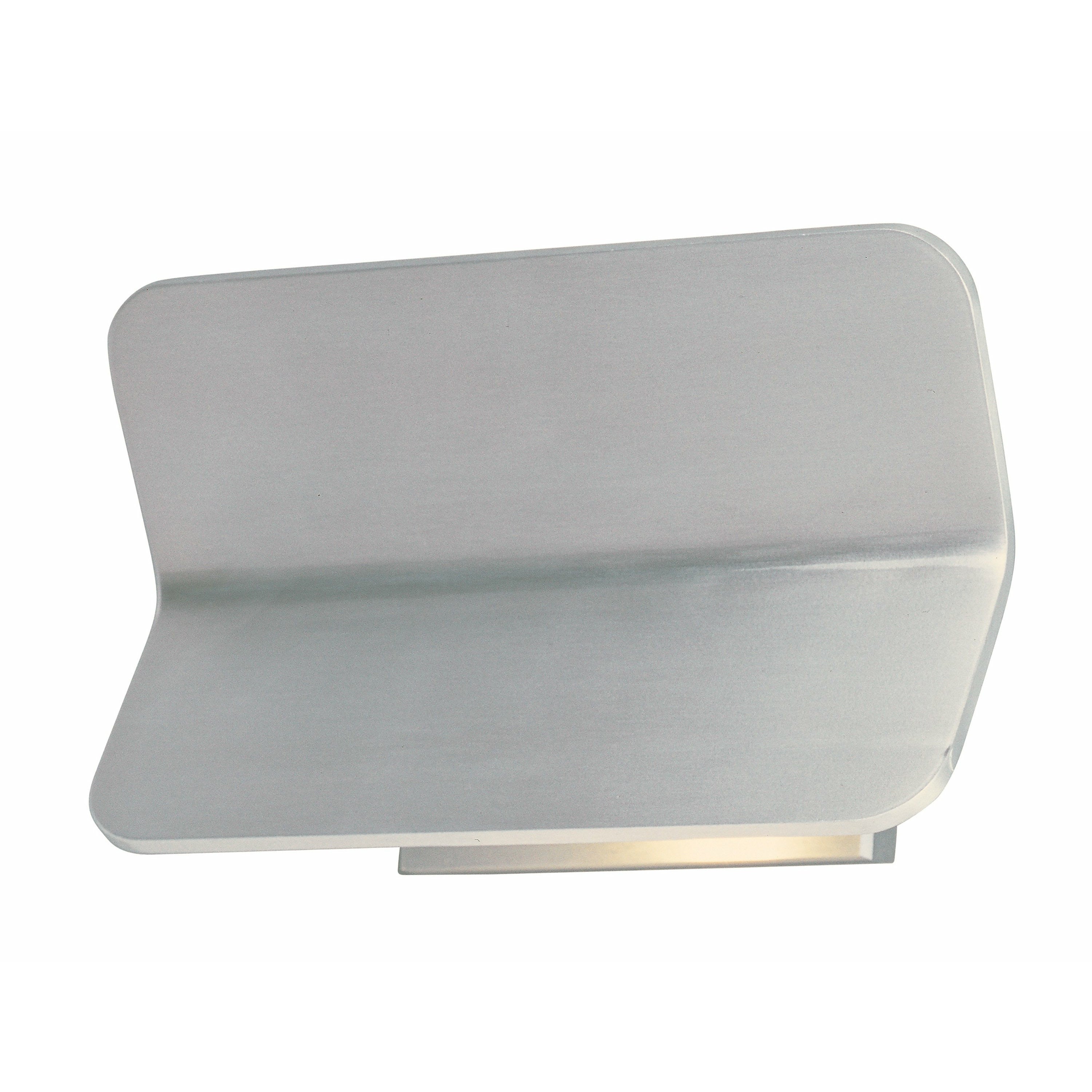 Alumilux Bend Outdoor Wall Light Satin Aluminum