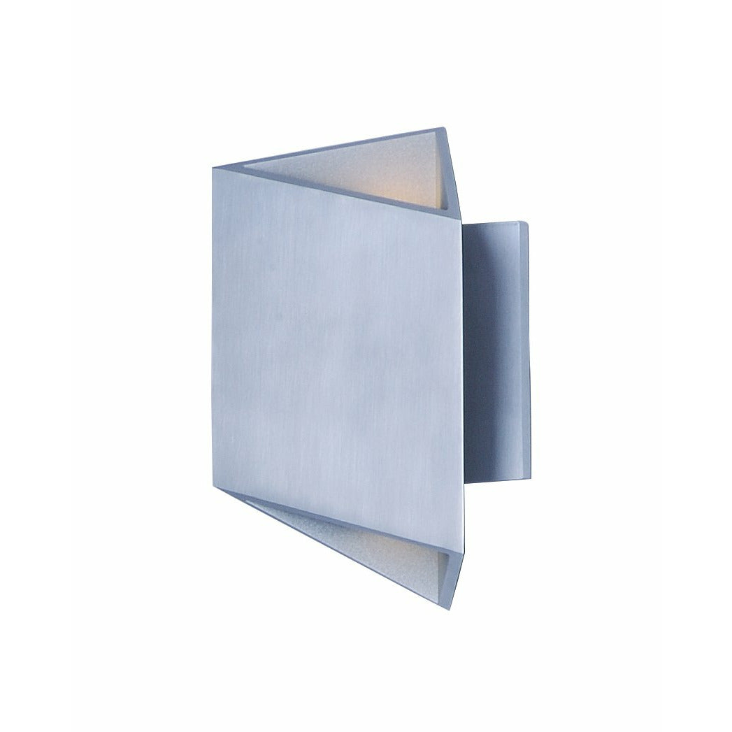 Alumilux Facet Outdoor Wall Light Satin Aluminum