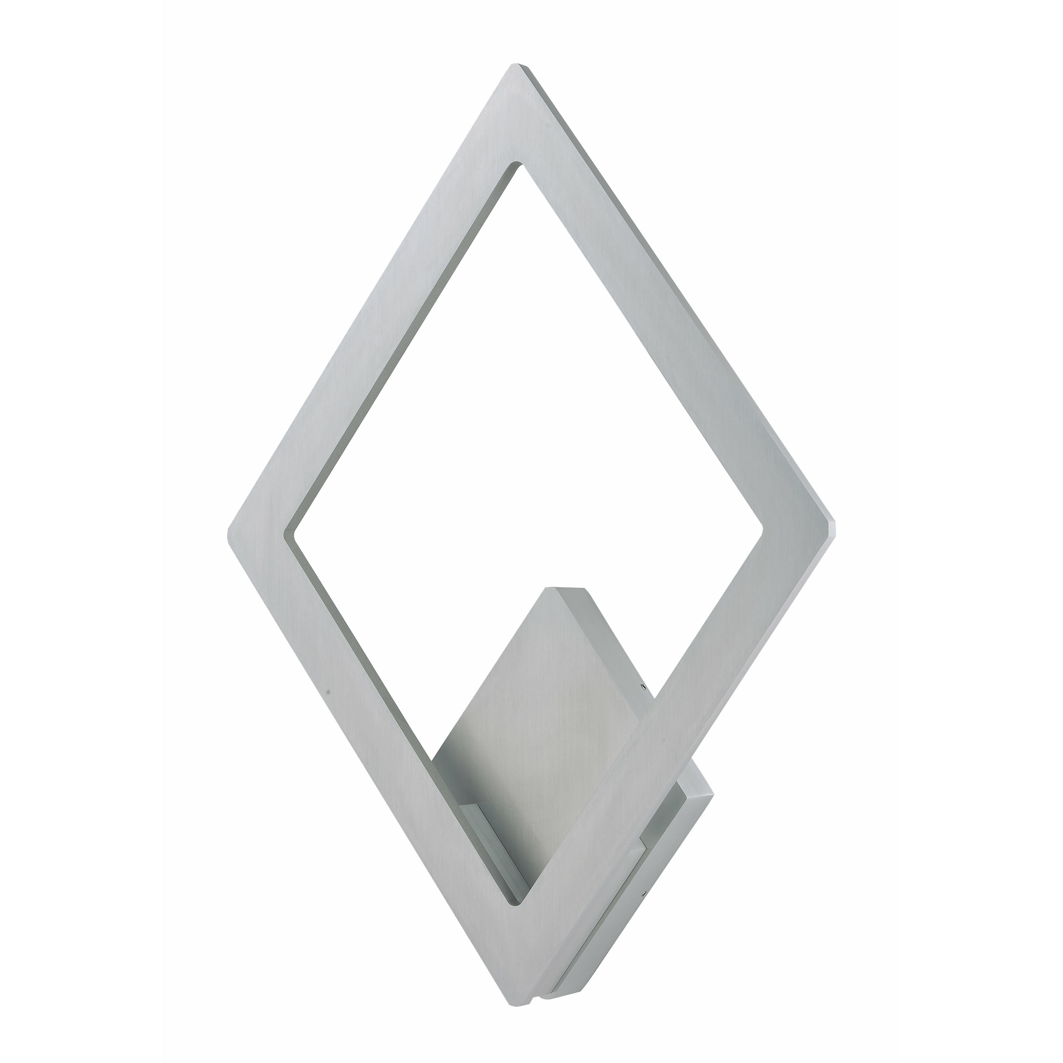 Alumilux Rhombus Outdoor Wall Light Satin Aluminum