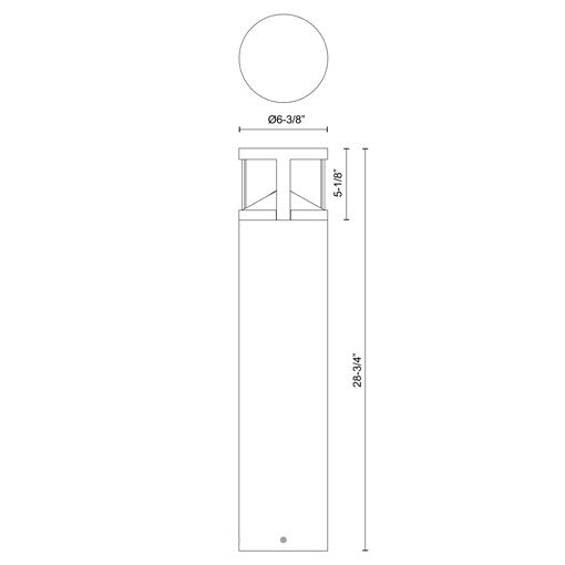 Dover 29" Exterior Bollard