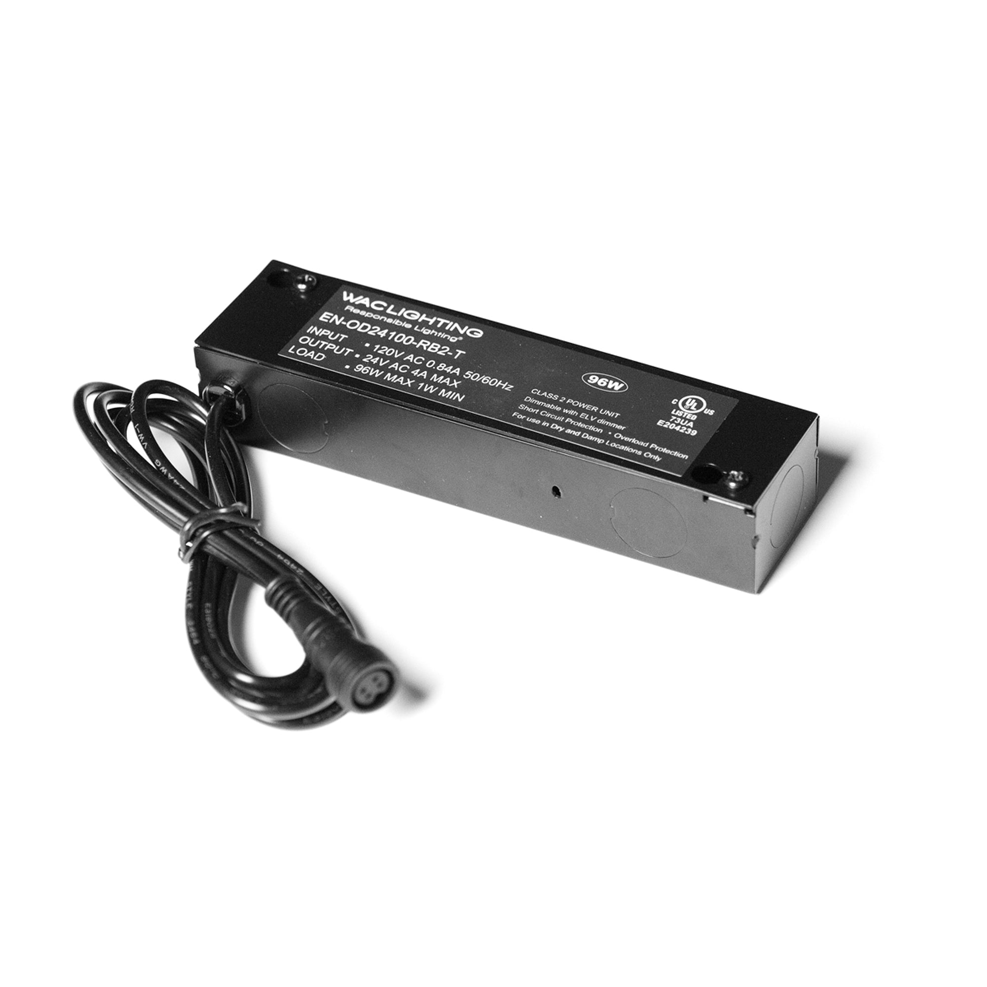 Dry Location Remote Hardwired Transformer for Outdoor 24V RGB and PRO Strip Lights 120V Input 100W Max