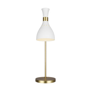 Joan Table Lamp Matte White / Burnished Brass