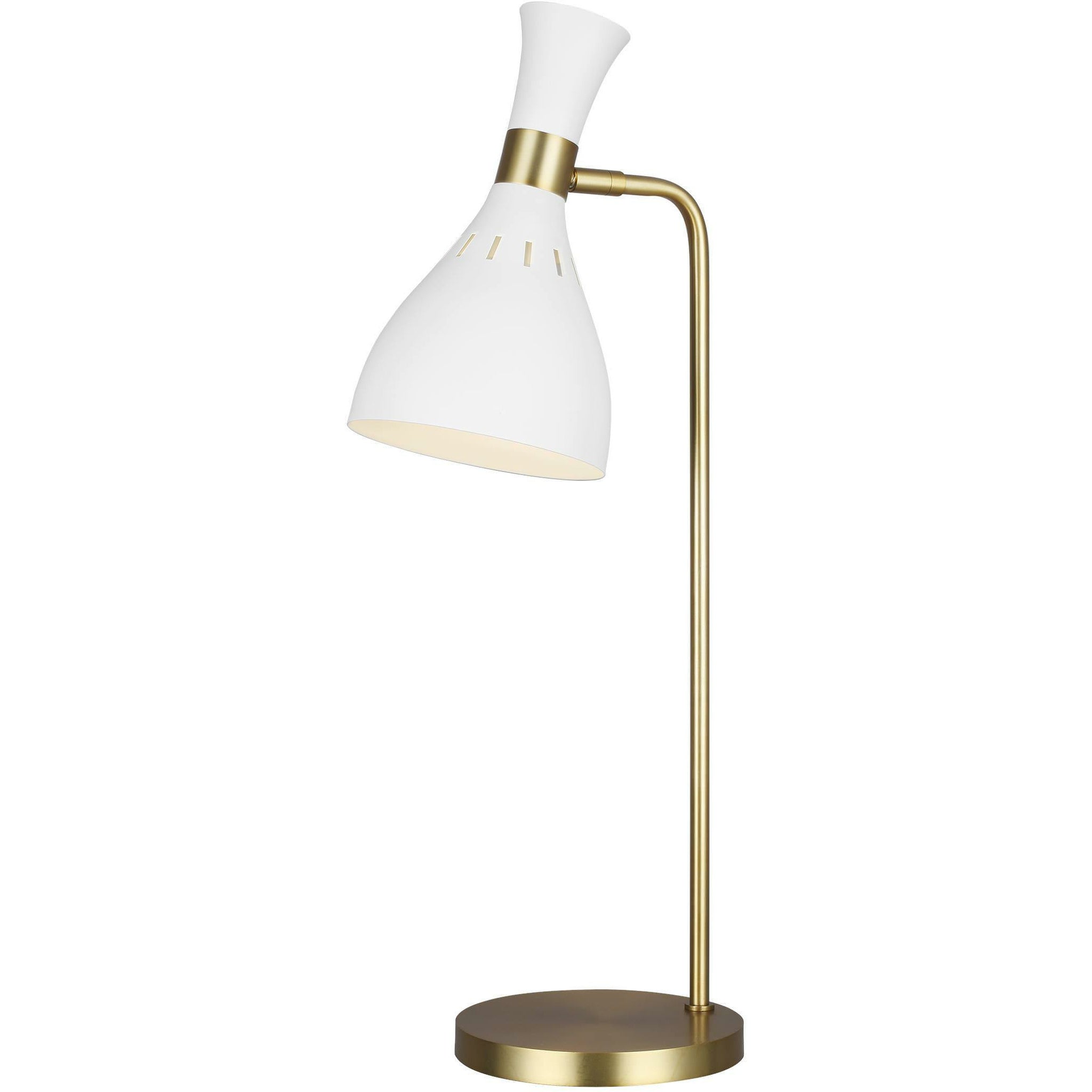 Joan Table Lamp Matte White / Burnished Brass