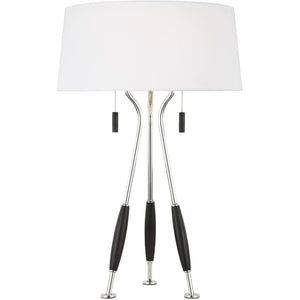 Arbur Table Lamp Ebony Wood / Polished Nickel