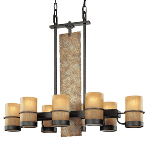 Bamboo Linear Suspension Bamboo Bronze Natural Slate