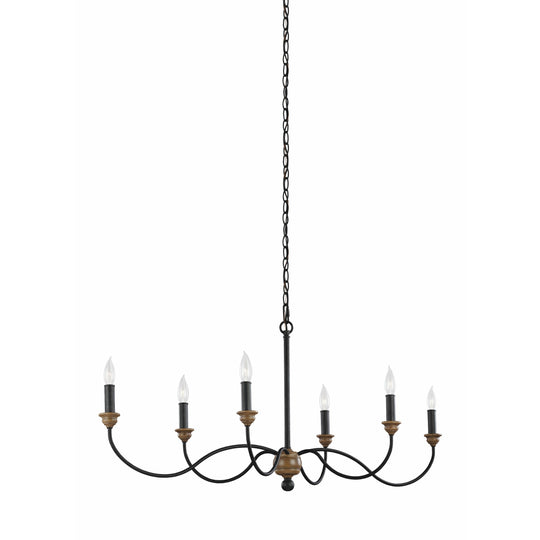 Hartsville 6-Light Chandelier (with Bulbs)