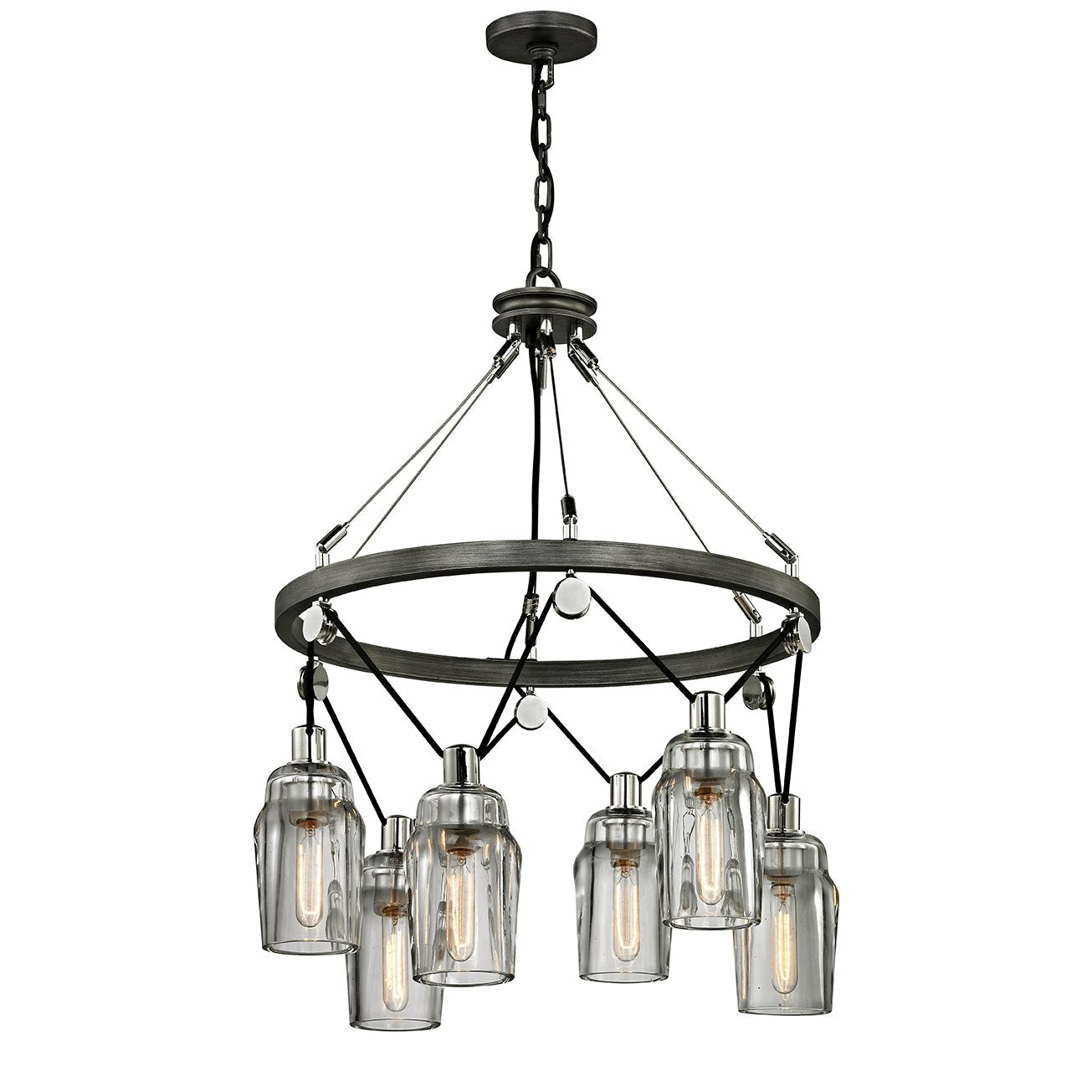 Citizen Chandelier Graphite And Polished Nickel