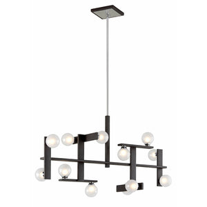 Network Linear Suspension Forest Bronze & Polished Chrom