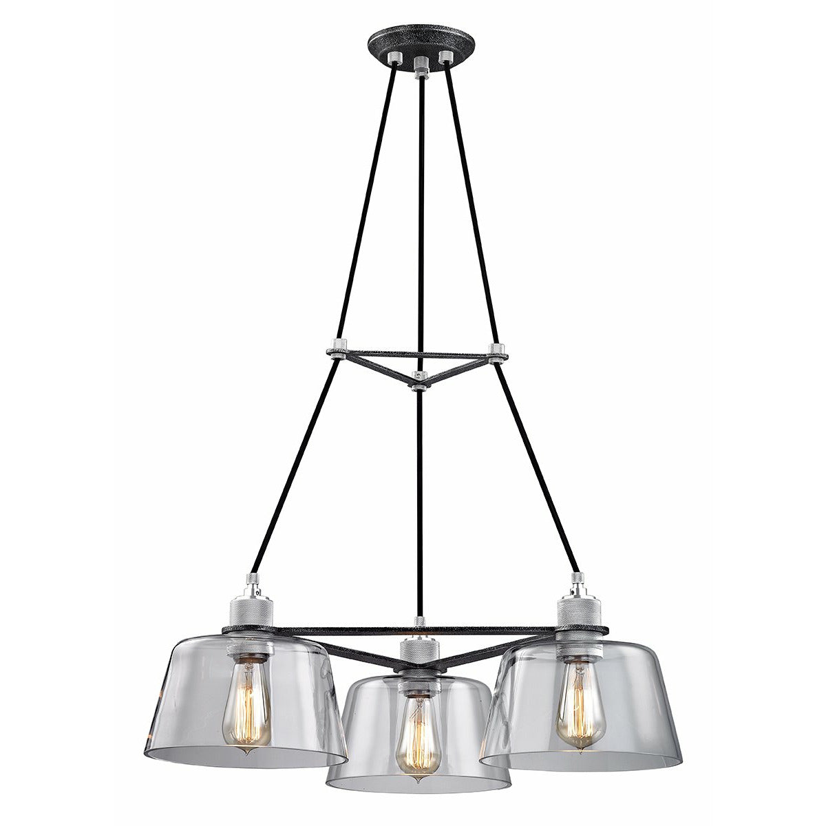 Audiophile Chandelier Old Silver And Polished Alumin