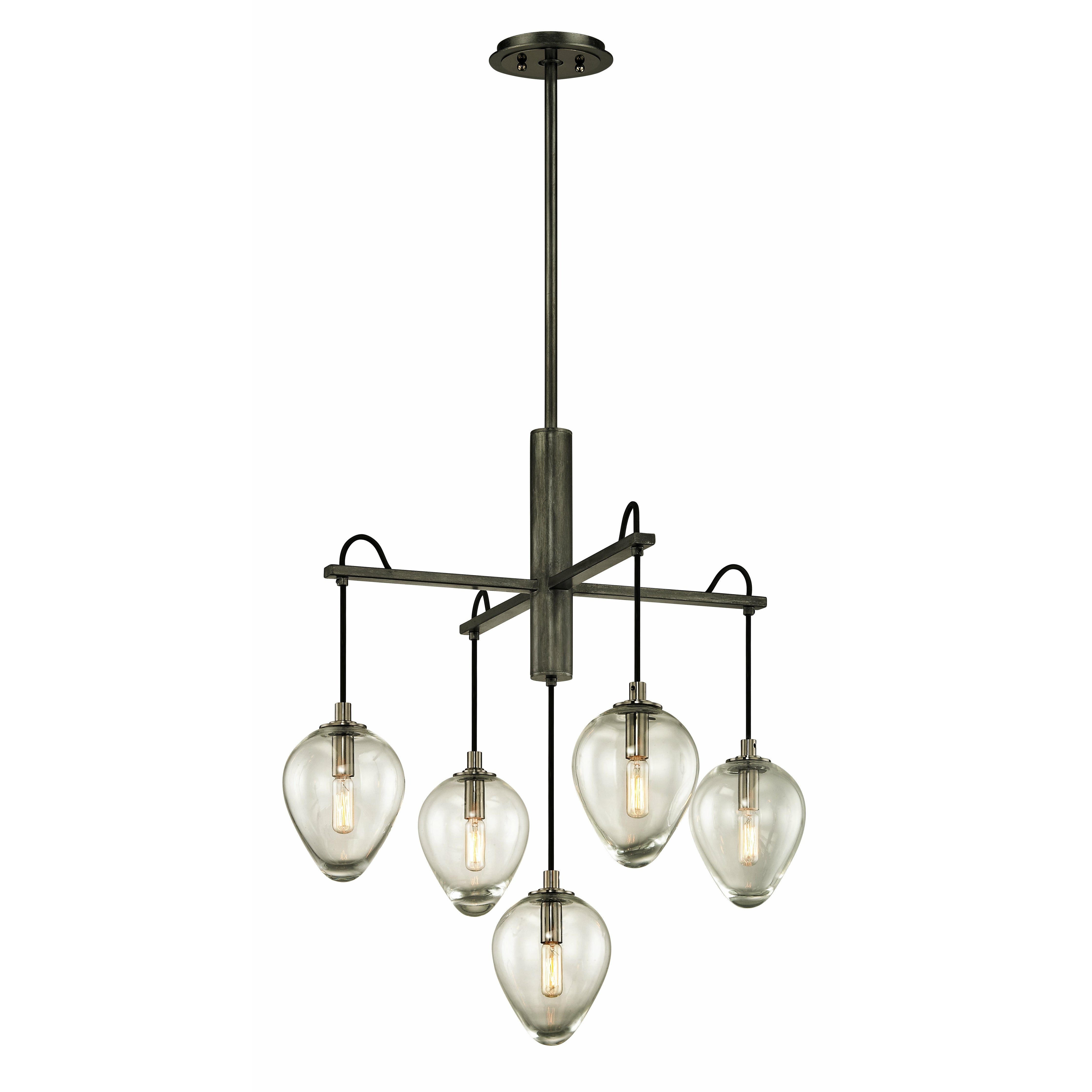 Brixton Chandelier Gun Metal With Smoked Chrome