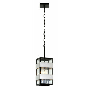 Dana Point Outdoor Pendant Black With Brushed Stainless