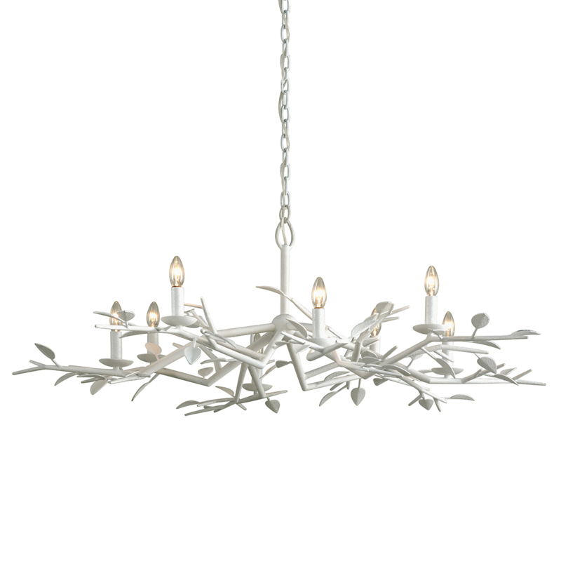 Aubrey Chandelier Gesso White