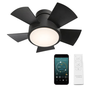 Vox Indoor/Outdoor 5-Blade 26" Smart Flush Mount Ceiling Fan with LED Light Kit and Remote Control