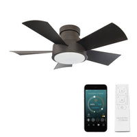 Vox Indoor/Outdoor 5-Blade 38" Smart Flush Mount Ceiling Fan with LED Light Kit and Remote Control