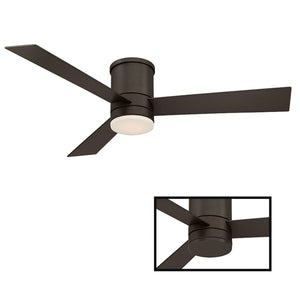 Axis Indoor/Outdoor 3-Blade 52" Smart Flush Mount Ceiling Fan with LED Light Kit and Remote Control