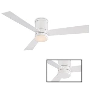 Axis Indoor/Outdoor 3-Blade 52" Smart Flush Mount Ceiling Fan with LED Light Kit and Remote Control