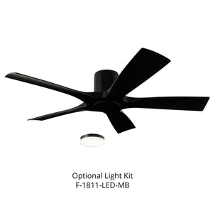 Aviator Indoor/Outdoor 5-Blade 54" Smart Flush Mount Ceiling Fan with Remote Control