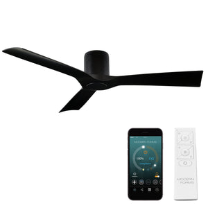 Aviator Indoor/Outdoor 3-Blade 54" Smart Flush Mount Ceiling Fan with Remote Control