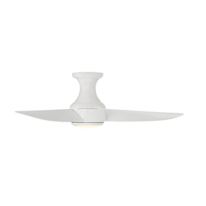 Corona Indoor/Outdoor 3-Blade 44" Smart Flush Mount Ceiling Fan with LED Light Kit and Remote Control