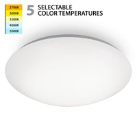Glo 14" LED Energy Star Flush Mount 5-CCT Selectable
