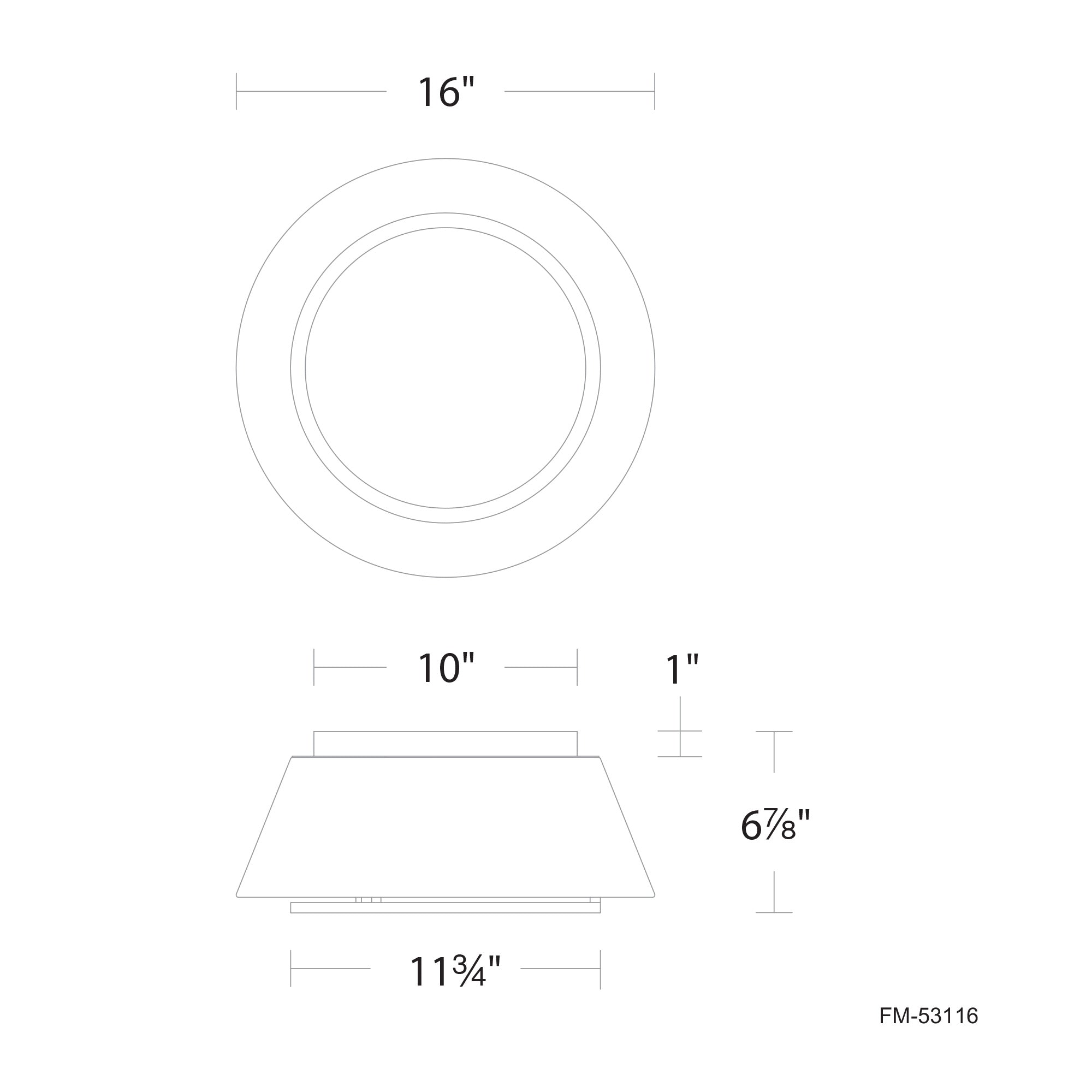 Hailey 16" LED Flush Mount