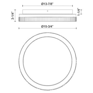 Calix 16" Flush Mount