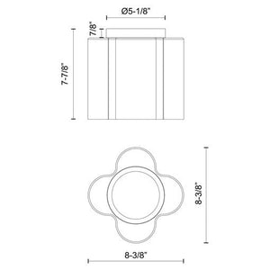 Clover 9" Flush Mount