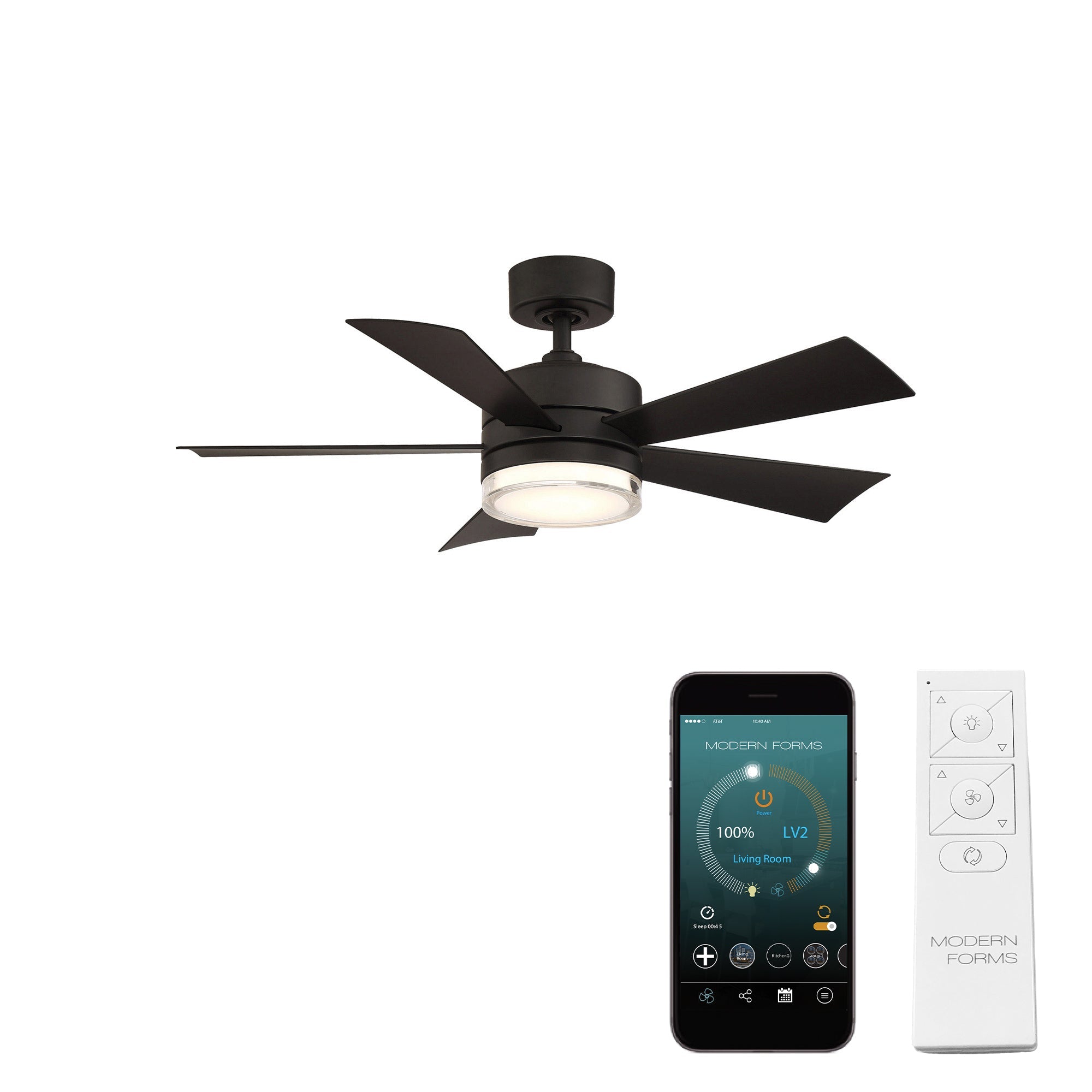 Wynd Indoor/Outdoor 5-Blade 42" Smart Ceiling Fan with LED Light Kit and Remote Control