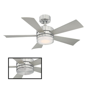 Wynd Indoor/Outdoor 5-Blade 42" Smart Ceiling Fan with LED Light Kit and Remote Control