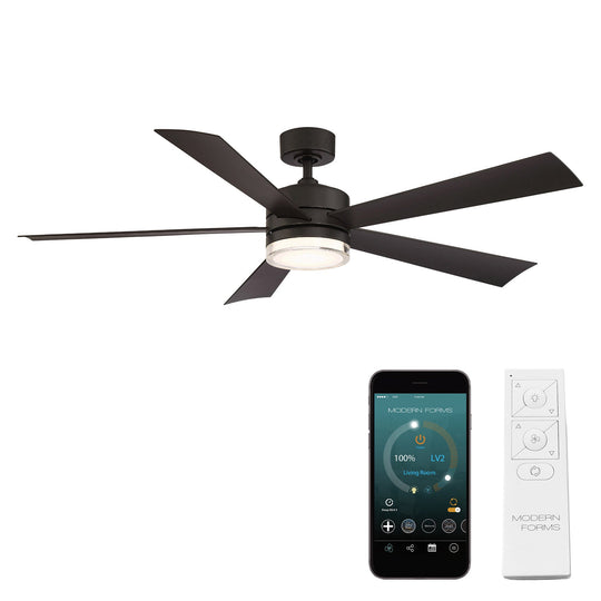 Wynd Indoor/Outdoor 5-Blade 60" Smart Ceiling Fan with LED Light Kit and Remote Control