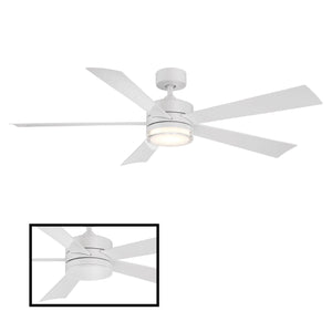 Wynd Indoor/Outdoor 5-Blade 60" Smart Ceiling Fan with LED Light Kit and Remote Control